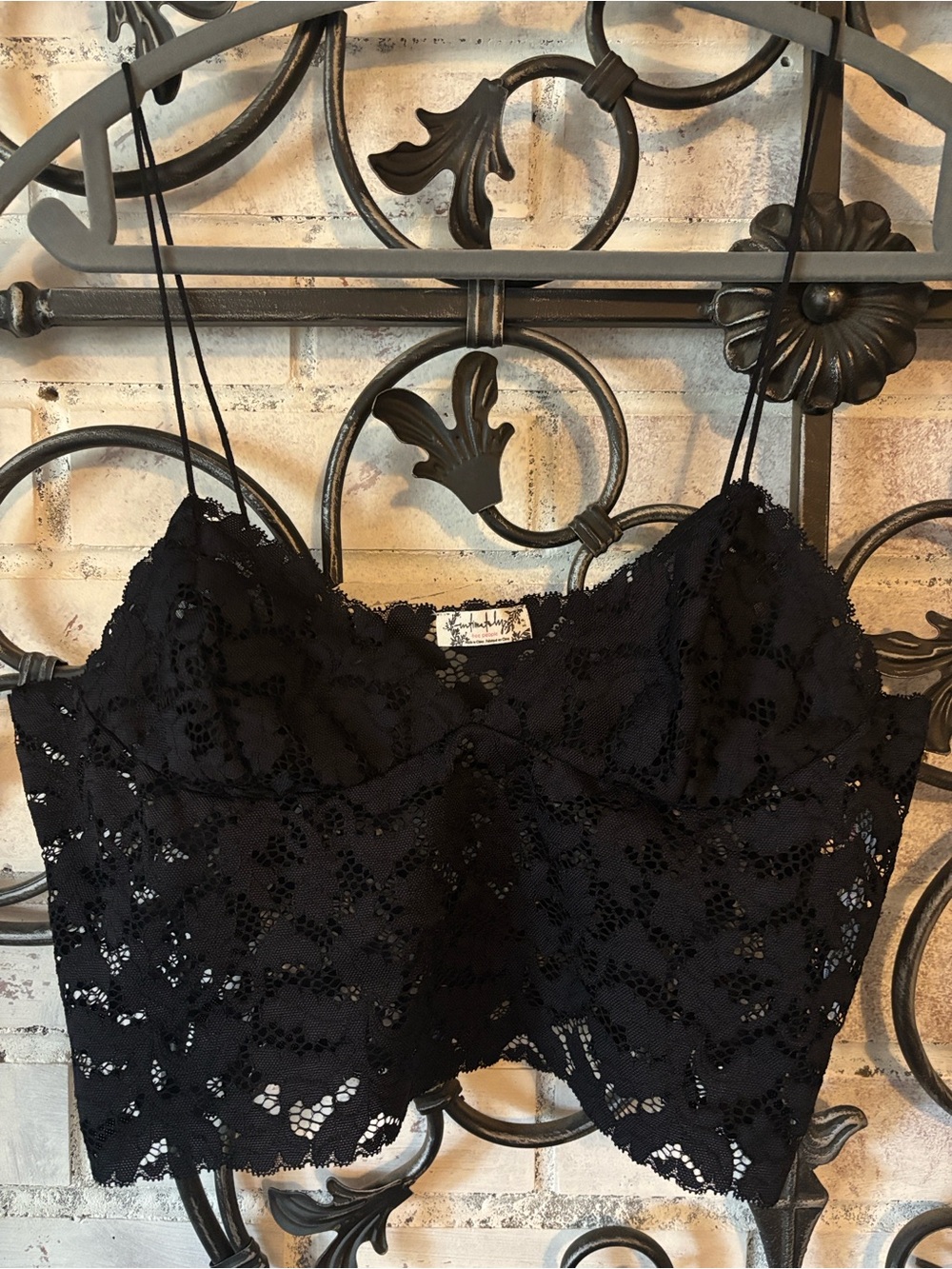 Free People Black Lace Bralette Sz S